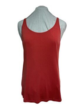 Eileen Fisher Silk Knit Tank Top Coral  Medium